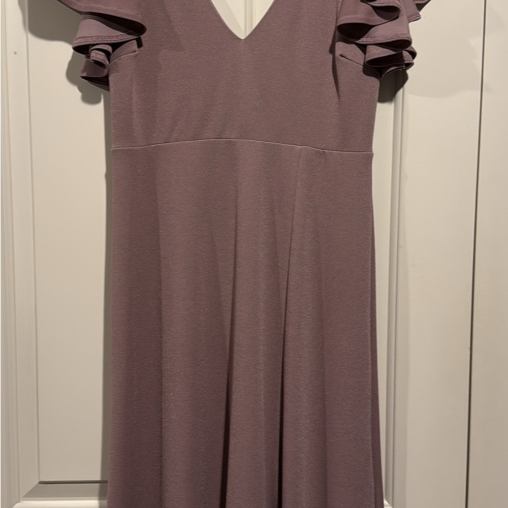 Birdy Grey Dark Mauve crepe Hannah bridesmaid Dress size medium